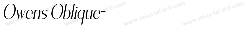 Owens Oblique字体转换